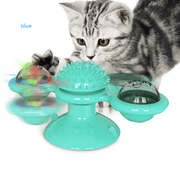 Cat Rotating Windmill Multi-Function Toys Itch Scratching Device Teeth Shining Toy UK PET HOUSE