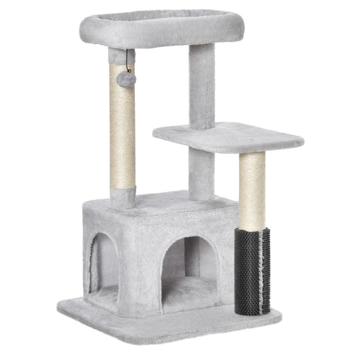 Cat Tree Climbing Activity Center with Scratching Massage Toy Hanging Ball UK PET HOUSE