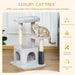 Cat Tree Climbing Activity Center with Scratching Massage Toy Hanging Ball UK PET HOUSE