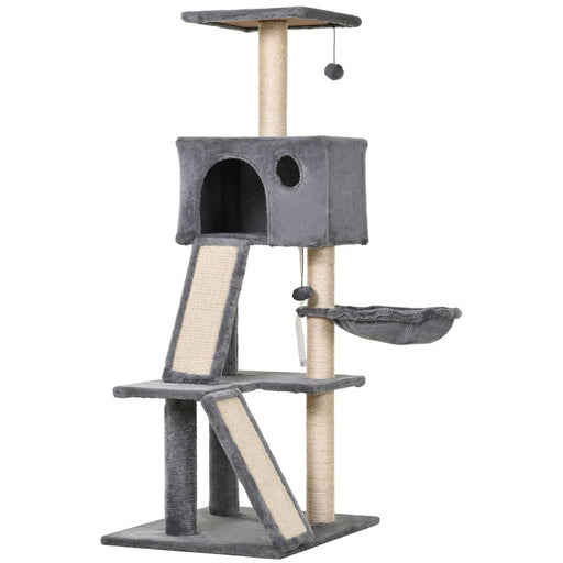 Cat Tree Tower with Sisal-Covered Scratching Posts Ladders Cat Climb Play Center UK PET HOUSE