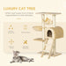 Cat Tree for Indoor Cats Scratching Post w/ Hammock House Bed Basket Pawhut UK PET HOUSE