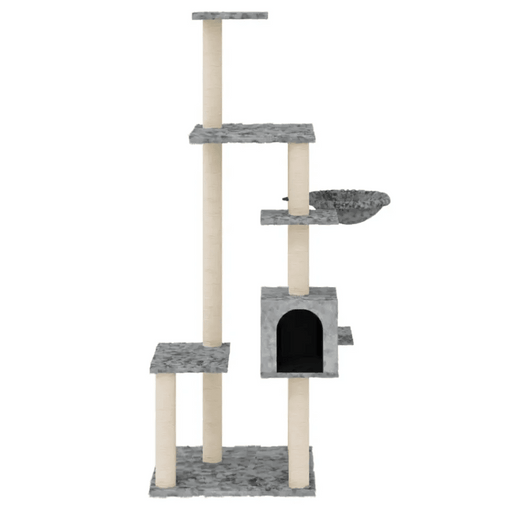 Cat Tree with Sisal Scratching Posts 142 cm UK PET HOUSE