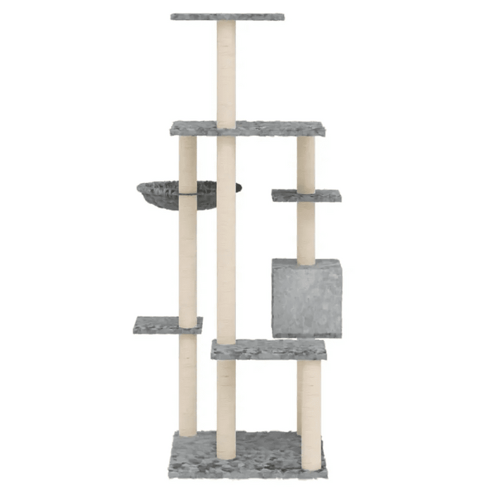 Cat Tree with Sisal Scratching Posts 142 cm UK PET HOUSE