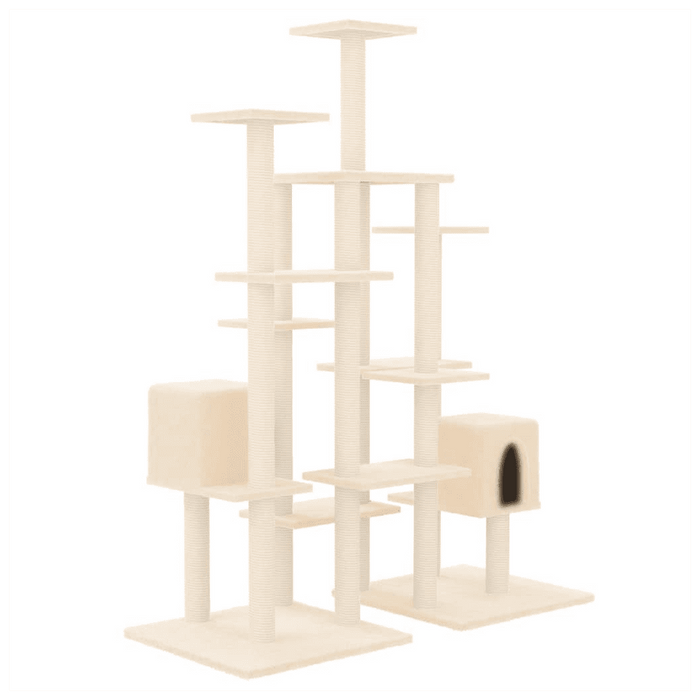 Cat Tree with Sisal Scratching Posts 145 cm UK PET HOUSE