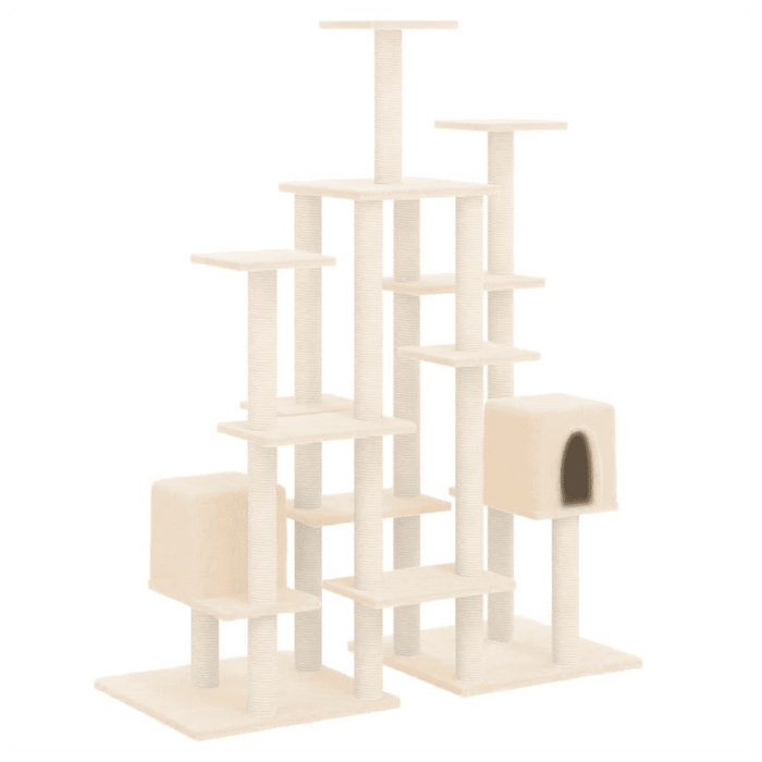 Cat Tree with Sisal Scratching Posts 145 cm UK PET HOUSE