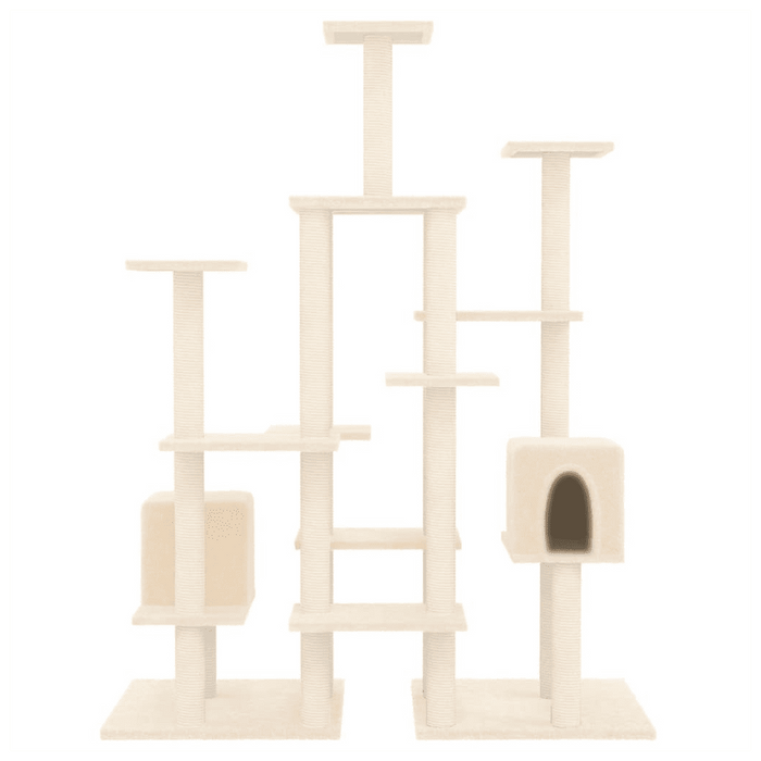 Cat Tree with Sisal Scratching Posts 145 cm UK PET HOUSE