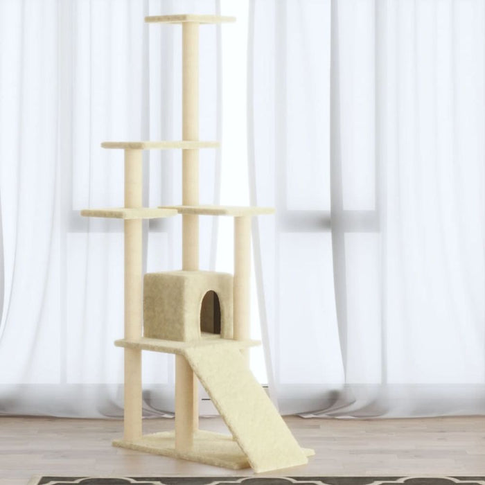 Cat Tree with Sisal Scratching Posts 155 cm UK PET HOUSE