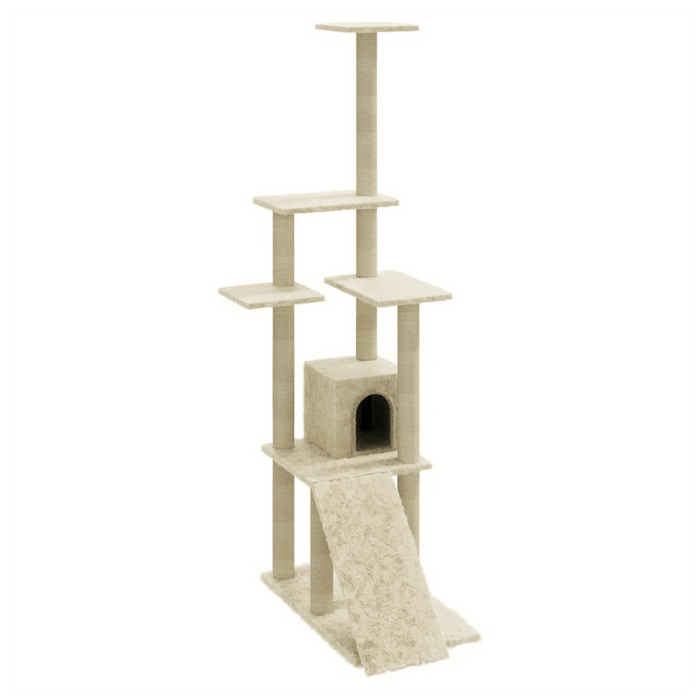 Cat Tree with Sisal Scratching Posts 155 cm UK PET HOUSE