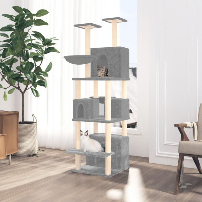 Cat Tree with Sisal Scratching Posts 180 cm UK PET HOUSE