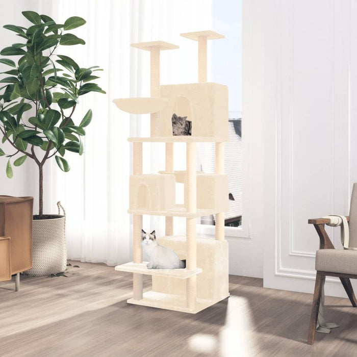 Cat Tree with Sisal Scratching Posts 180 cm UK PET HOUSE