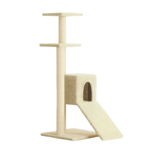 Cat Tree with Sisal Scratching Posts Cream 92 cm UK PET HOUSE