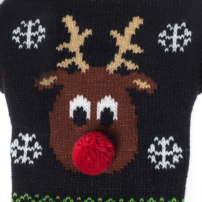 Christmas Pet Dog Sweater (Reindeer) UK PET HOUSE