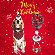 Christmas Pet Holiday Decorative Bib Hat & Bow Tie UK PET HOUSE