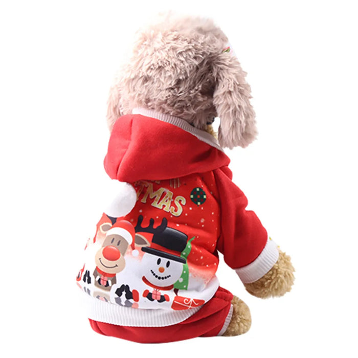 Pet Dog Cat Christmas Hoodie Winter Comfortable Soft Sweatshirts