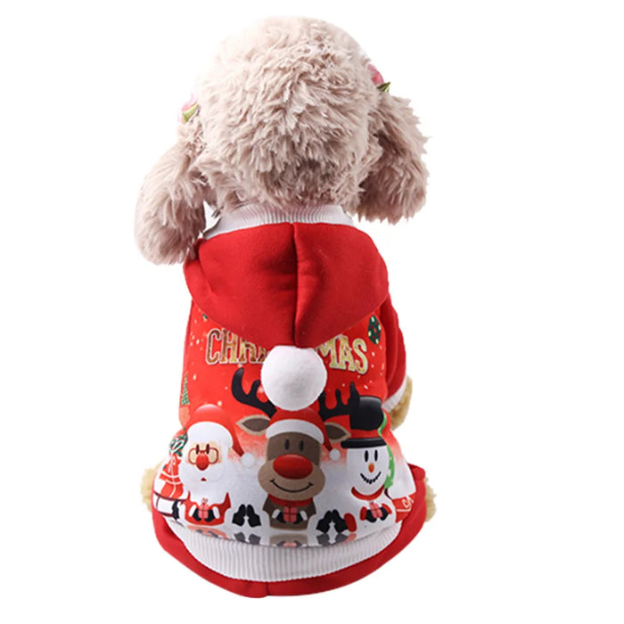 Pet Dog Cat Christmas Hoodie Winter Comfortable Soft Sweatshirts