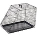 Collapsible Metal Dog Cage Transport Carrier With Removable Tray (Black) UK PET HOUSE