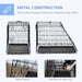 Collapsible Metal Dog Cage Transport Carrier With Removable Tray (Black) UK PET HOUSE