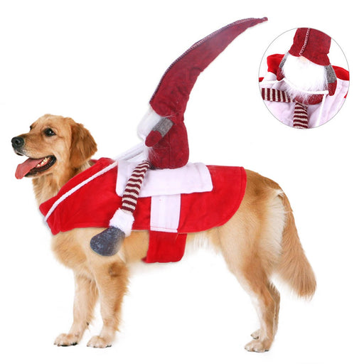 Dog Christmas Riding Transformation Costume UK PET HOUSE