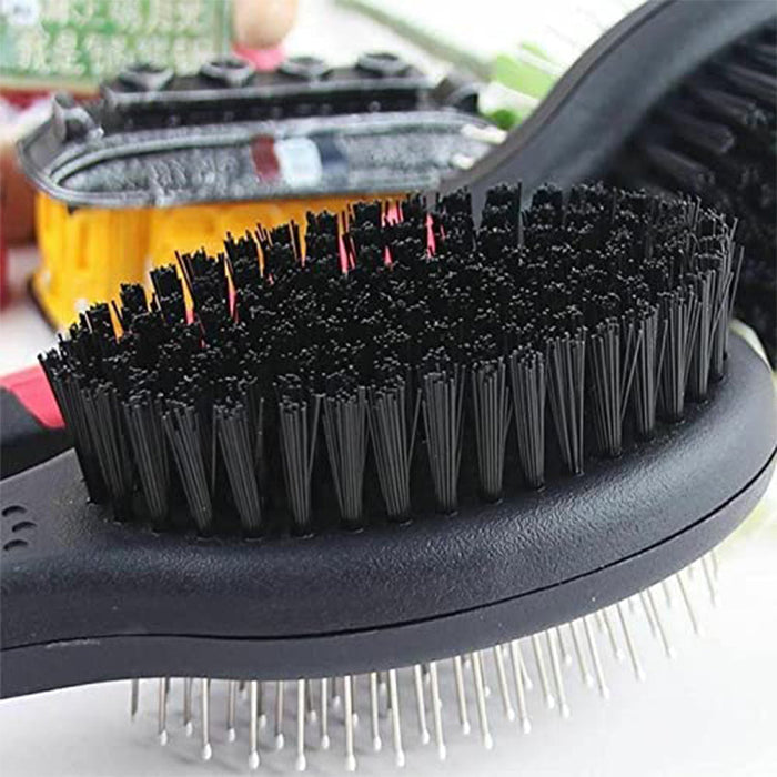 Double Sided Pet Fur Grooming Brush Pet Brush for Short and Long Hair UK PET HOUSE