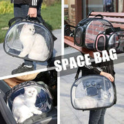 Pet Cat Carrier Bag Foldable Transparent Cage Portable Travel Breathable Cat Transport Bag Basket Backpack Handbag Pet Supplies eprolo