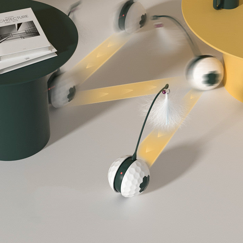 Electric Intelligent Bite Resistant Pet Toy (White & Black) UK PET HOUSE