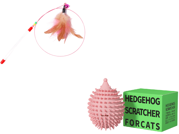 Feather Frenzy Teaser & Scratcher Cat Toy UK PET HOUSE