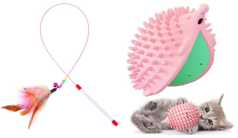 Feather Frenzy Teaser & Scratcher Cat Toy UK PET HOUSE