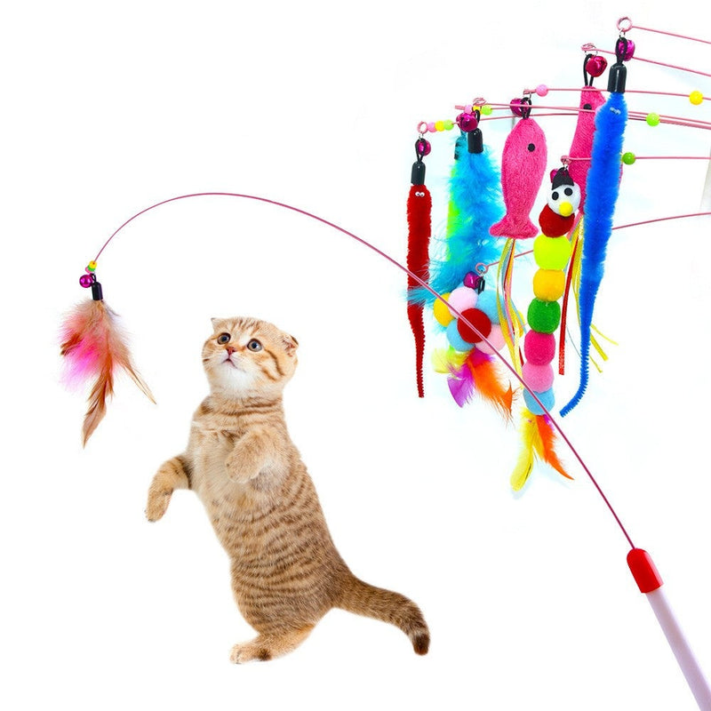 Feather Frenzy Teaser & Scratcher Cat Toy UK PET HOUSE
