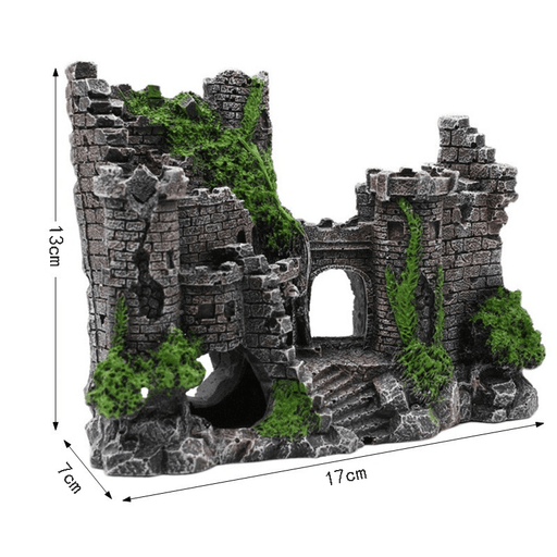 Fish tank resin castle decoration UK PET HOUSE