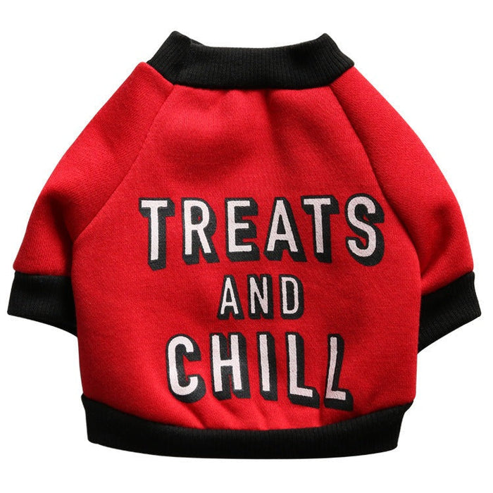 Fleece Pet Sweater (Treats & Chill) UK PET HOUSE