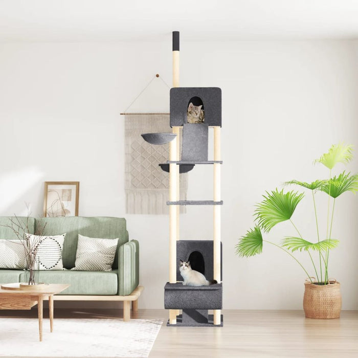 Floor to Ceiling Cat Tree 277-303 cm UK PET HOUSE