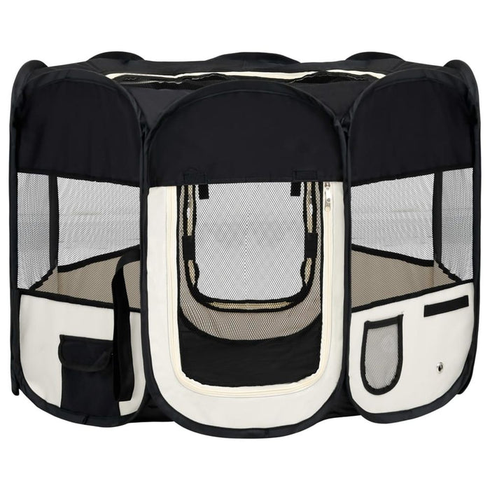 Foldable Dog Playpen with Carrying Bag UK PET HOUSE