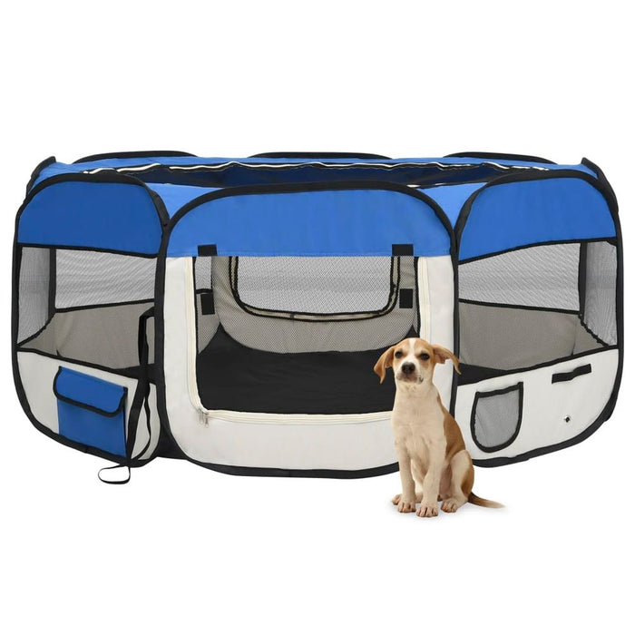 Foldable Dog Playpen with Carrying Bag UK PET HOUSE