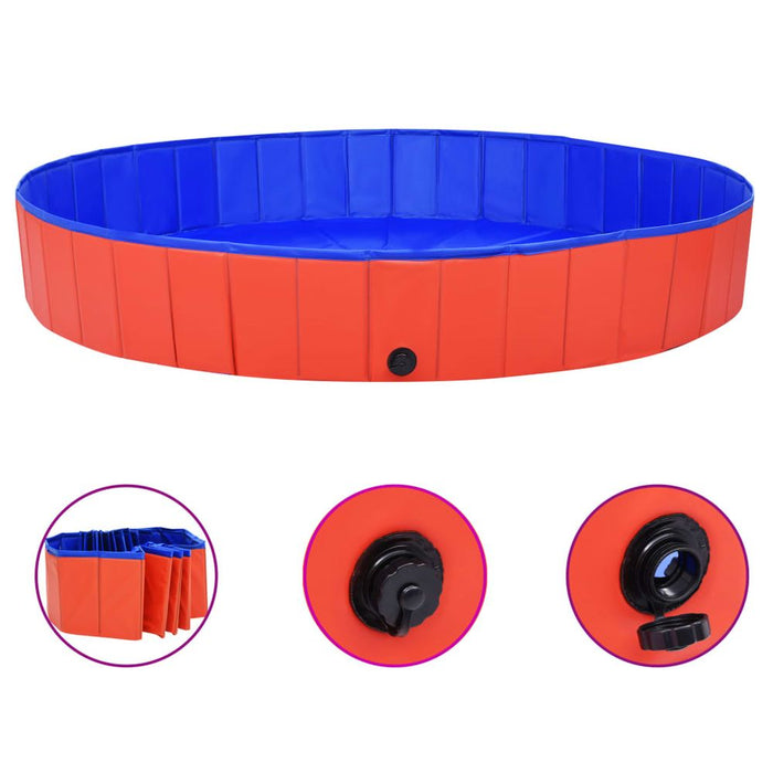 Foldable Dog Swimming Pool Red 200x30 cm PVC UK PET HOUSE