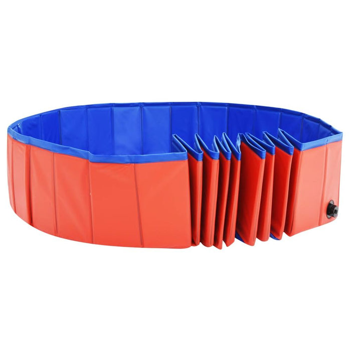 Foldable Dog Swimming Pool Red 200x30 cm PVC UK PET HOUSE