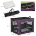 Foldable Pet Carrier Bag w/ Cushion - Purple UK PET HOUSE