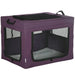 Foldable Pet Carrier Bag w/ Cushion - Purple UK PET HOUSE