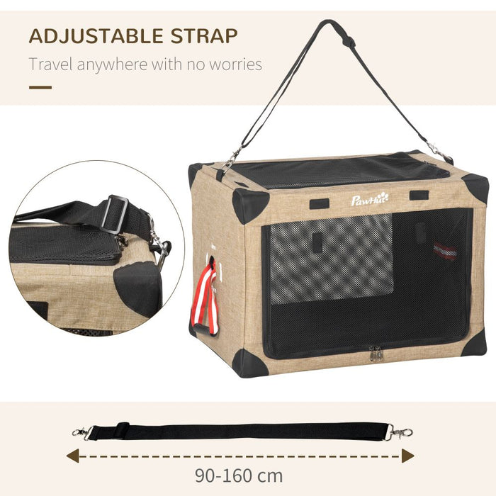 Foldable Pet Carrier Portable Bag w/ Cushion 65x45x45cm UK PET HOUSE