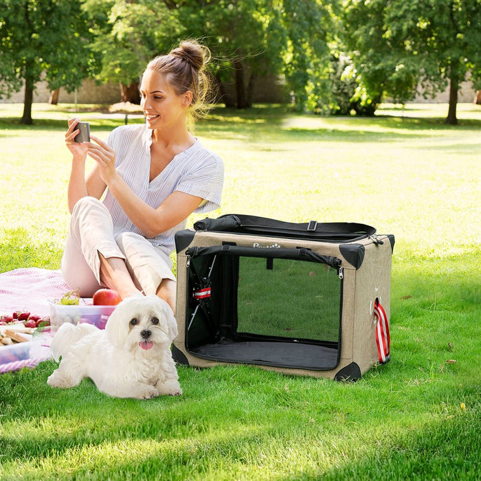 Foldable Pet Carrier Portable Bag w/ Cushion 65x45x45cm UK PET HOUSE