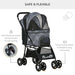 Foldable Pet Detachable Stroller (Grey) UK PET HOUSE