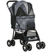 Foldable Pet Detachable Stroller (Grey) UK PET HOUSE