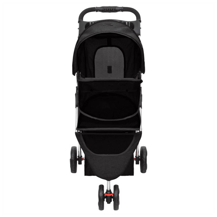 Folding Dog Stroller Black 80x46x98 cm Oxford Fabric UK PET HOUSE