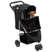 Folding Dog Stroller Black 80x46x98 cm Oxford Fabric UK PET HOUSE