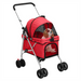 Folding Dog Stroller Red 76x50x100 cm Oxford Fabric UK PET HOUSE