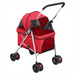 Folding Dog Stroller Red 76x50x100 cm Oxford Fabric UK PET HOUSE