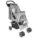 Folding Pet Stroller Dog/Cat Travel Carrier Grey UK PET HOUSE