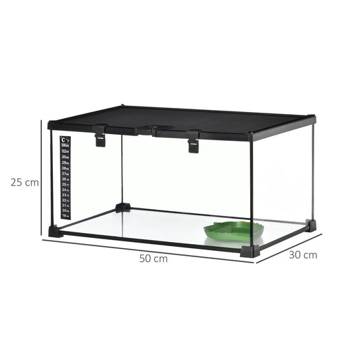 Glass Reptile Terrarium Habitats for Lizards, Frogs, Snake Pawhut UK PET HOUSE