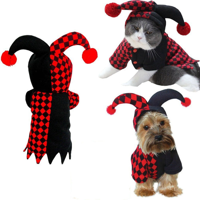 Halloween Funny Clown Pet Dog Cat Costume UK PET HOUSE