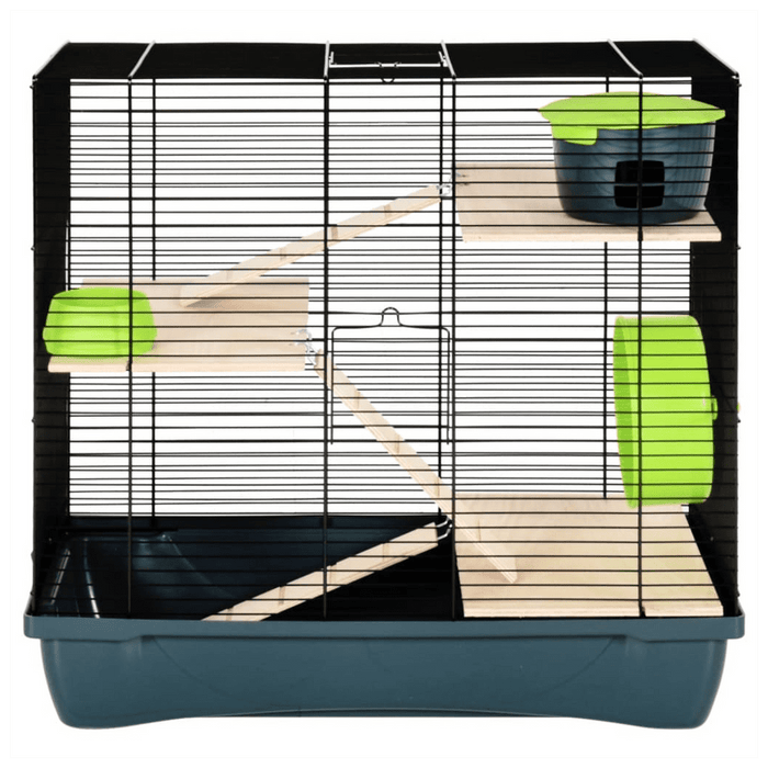 Hamster Cage Grey 58x32x54 cm Polypropylene and Metal UK PET HOUSE