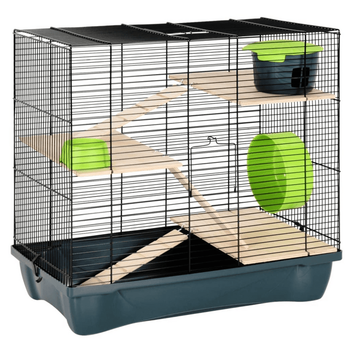 Hamster Cage Grey 58x32x54 cm Polypropylene and Metal UK PET HOUSE